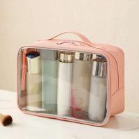 Nuevo PVC transparente femenino portátil grande lavado baño Fiess natación viaje estuche para cosméticos - details 6