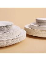Set Disposable Paper Plate White DIY Birthday Party Decoration Dining Plate Nordic Minimalist Tableware Set - details 3