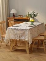 Mantel con borla de pájaro y Ense campestre, beige, para salón, cocina, mesa de comedor, mesa de centro - details 11