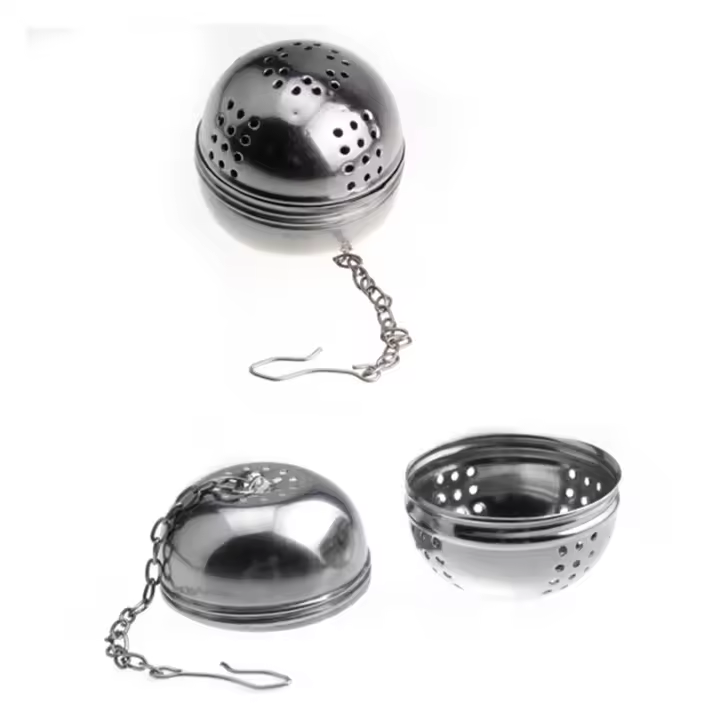 Colador de Infusor de teteras de acero inoxidable, Bola de especias con bloqueo de té en forma de huevo - 1