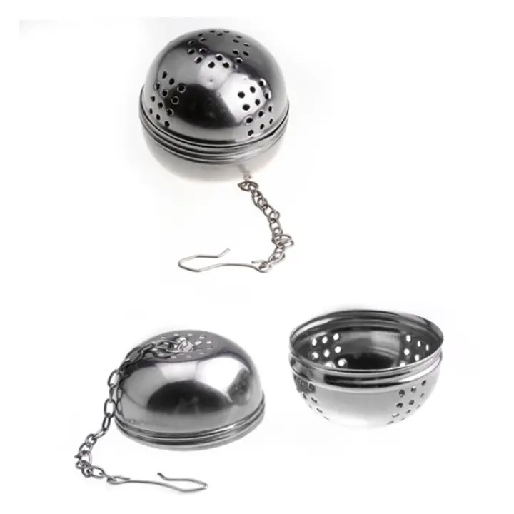 Colador de Infusor de teteras de acero inoxidable, Bola de especias con bloqueo de té en forma de huevo - 1