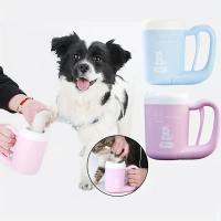 Prensatelas portátil para perros, taza de limpieza para patas de gato, suministros de limpieza para mascotas, baño de pies efectivo - details 1