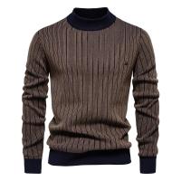 Nuevo diseño para hombre, suéteres de algodón con cuello simulado, suéter pelado cálido para otoño e invierno para hombres - details 2