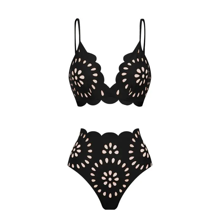 Falda larga sexy de una pieza para mujer, bikini rojo, traje de baño, ropa de playa, 2021 - 1