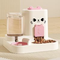 Máquina de alimentación de comida para gatos 2 en 1, dispensador de agua para mascotas con separación en seco y húmedo a prueba de fugas, desmontable con fuente de agua - details 5