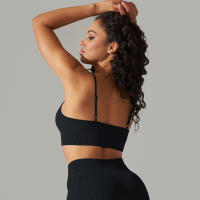 Hamidou-Sujetador deportivo Sexy para mujer, ropa interior deportiva a prueba de golpes, almohadilla extraíble para el pecho, para gimnasio, entrenamiento, Fitness, correr, Tops de realce - details 10