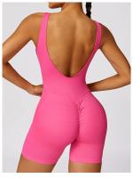 Mono de Yoga con Espalda Hermosa y Hueca Traje Deportivo de Fitness para Mujer Material Exterior de Nylon T-Shirt - details 12