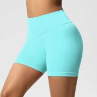 Pantalones cortos de gimnasio ajustados de estiramiento alto cómodos respirables deportivos de cintura para mujer, ropa deportiva para mujer para - details 3