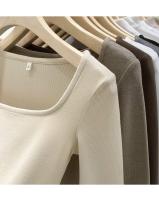 Camiseta ajustada de algodón para mujer, Top corto de manga larga, camiseta Sexy blanca Y2k para primavera y otoño - details 24