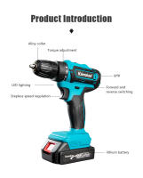 Taladro de Impacto Inalámbrico Kamolee 10mm con Cable Triturado Herramienta Eléctrica para Bricolaje en Casa Compatible con Batería Makita 18V - details 6