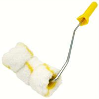 Rodillo de pintura para tuberías con kit de mango para tuberías de gas redondas, tuberías de agua, tuberías contra incendios, tuberías de valla o superficies arqueadas, 3 piezas micro finas y 3 piezas de rodillos de fibra rugosa alternativa - details 1
