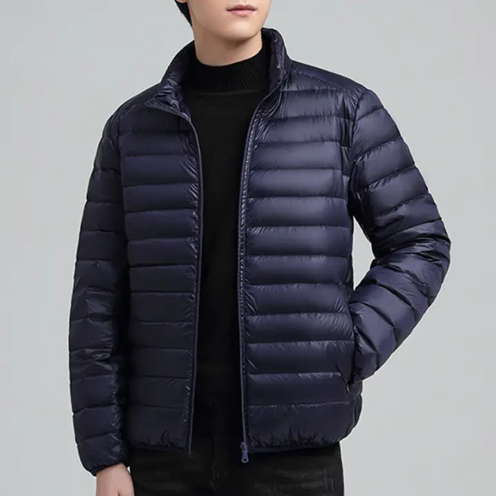 Chaqueta informal ligera y moderna para hombre, relleno de plumón de pato blanco, invierno, 2024, nueva, 90% - 1