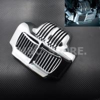 Cubierta de refrigerador de aceite para motocicleta, accesorio negro/cromo para Harley Touring Road King, Electra Street Glide Trike FLHT FLTR FLHX 2011-2015 - details 5