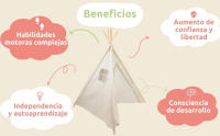 Tienda de Piji para Niños MOST DECO Hecha de Algodón 100% Herramienta de Desarrollo y Juego para Estimular el Crecimiento con Diseño Montessori - details 2