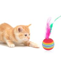 Bola de arco iris de EVA con lanzamiento de espuma ligera, juego interactivo divertido, juguete para masticar, suministros para mascotas - details 1