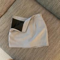 Falda corta de verano para mujer estilo irregular con lazo pantalones de mezclilla de moda - details 19