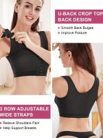 Sujetador De Postoperatorio Para Mujer, Camiseta Sin Mangas De Compresión Con Cierre Frontal, Sujetador Deportivo De Yoga Con - details 1