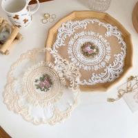 Redondo Vintage elegante Ence posavasos para taza de té de la tarde, tapetes, accesorios de mesa - details 5