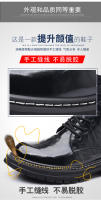 Cuero Piel de vaca Forro polar Botas cálidas para hombres Botas de tendencia versátiles Botas de herramientas - details 8
