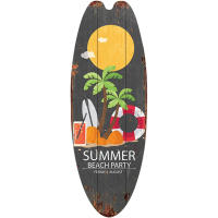 Tabla de surf colgante de madera para playa, decoración de pared de Bar Tropical temática de verano, bienvenido al Paraíso, letrero de puerta para habitación del hogar - details 16
