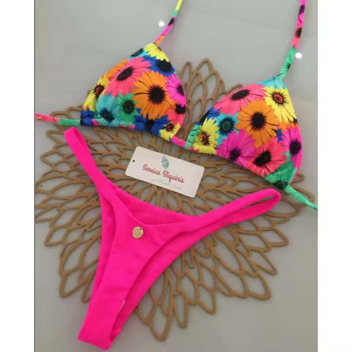 El nuevo bikini de dos piezas de Europa y América de 2025, un sexy traje de baño de playa brasileño - 1
