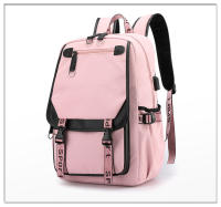 Mochila para Niñas  Mochila de Día al Aire Libre con Puerto de Carga USB 21 Litros Negro Rosa - details 22