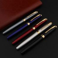 Pluma estilográfica de Metal 388 de alta calidad, papelería negra dorada para estudiantes, suministros escolares de oficina, bolígrafos de tinta de regalo - details 1
