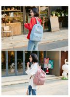 Mochila escolar de diseño de pana para mujer, bolso de hombro a rayas para adolescentes, bolsa de viaje - details 2