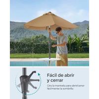 Sombrilla de Jardín 300 cm, UPF 50+, Parasol, 30 ° de Inclinación en dos Direcciones, con , para Patio, Terraza, , Piscina, sin Base, Beige GPU30BE - details 43