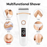 Recortadora de pelo recargable por USB, depiladora eléctrica indolora, depilación de barba, máquinas de afeitar para mujeres, cortadora de axilas, maquinilla de afeitar para Bikini - details 0