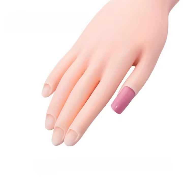 2Pcs Modelo De Mano Flexible Y Suave Para Practica De Uñas Herramientas De Manicura Para Entrenamiento En Salón De Belleza - 1