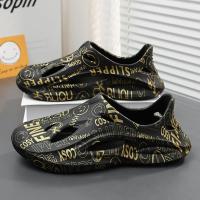 Zapatillas verano casa de los hombres antideslizante desgaste exterior moda nuevas sandalias al aire libre playa resistente al desgaste de una palabra - details 9