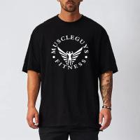 Summer Cool Men's Casual Sports Oversize Loose T-shirt Handsome Fashion Gym Fitness Short Sleeve Quick Dry Breathable Clothing - details 2