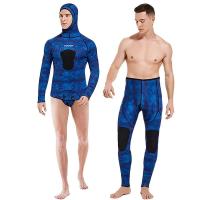 Traje de neopreno de fisión de manga larga para hombre, traje de neopreno sumergible para buceo, Tops y pantalones que mantienen el calor, protección solar de 2 piezas, 3mm - details 32