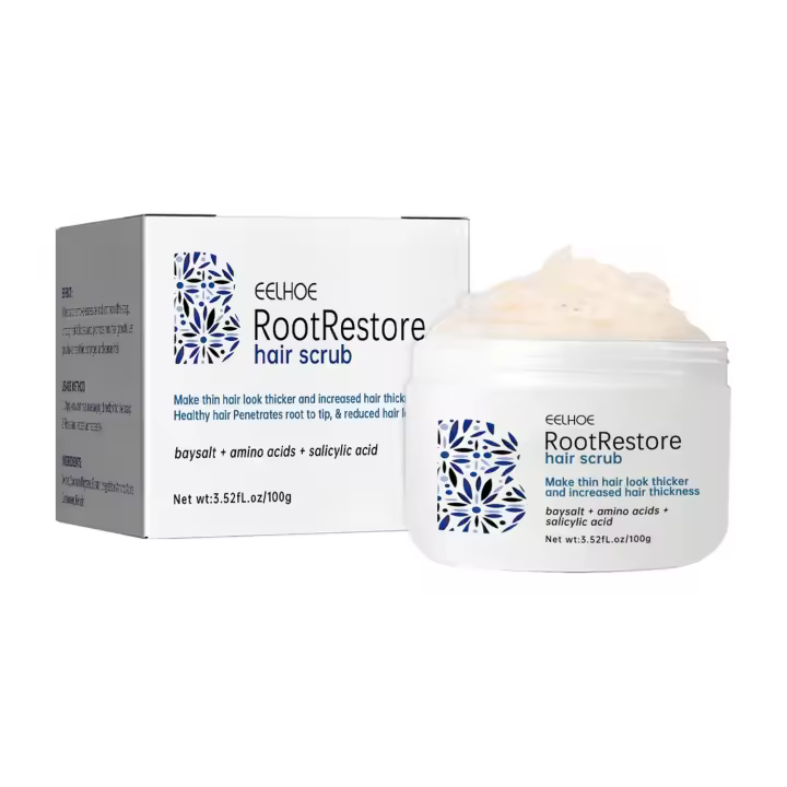 Crema limpiadora exfoliante para el cuero cabelludo, alivia la picazón, da volumen, hidrata, espesa, fija el cabello y - 1