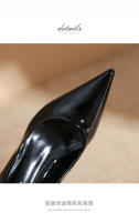 Zapatos de tacón de aguja puntiagudos de charol versátiles clásicos - details 4