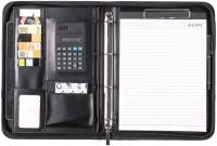 Bolso de Negocios Vegano de Lujo Todo en Uno con Cremallera Bolsa de Resumen A4, Calculadora Solar, Almacenamiento de Tarjetas, Cuaderno de Escritura - details 1