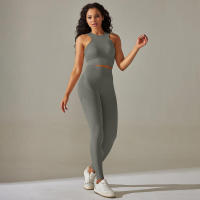 Conjunto de Yoga sin Costuras Conjunto Deportivo de Gimnasio de Tres Piezas - details 25