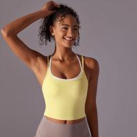 Ropa interior deportiva de realce para mujer, sujetador de Yoga para Fitness, gimnasio, entrenamiento, correr, camiseta sin mang - details 30