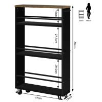 Carrito de Cocina de 3 Niveles Organizador de Almacenamiento con Rodillas para Hogar, Oficina, Almacenamiento de Cocina - details 5
