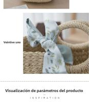 Bolso tejido de vid Yasewe, bolso tejido de gran capacidad para mujer, bolso de paja de estilo francés, bolso para fotos estilo Hepburn - details 5