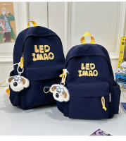 Mochila coreana simple de color sólido con alfabeto para estudiantes, mochila ligera de gran capacidad para viajes, mochila informal versátil - details 40