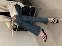 Zapatillas geniales de tacón bajo de moda de nicho para las nuevas zapatillas abiertas de tacón fino con tiras finas para mujer - details 18
