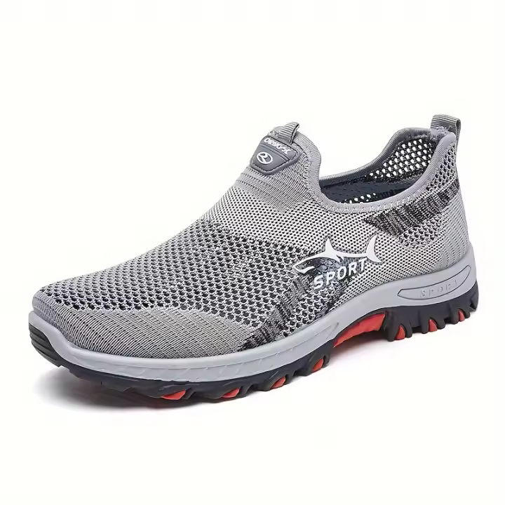 Zapatillas de malla transpirable para hombre, zapatos deportivos de suela baja de goma. - 1