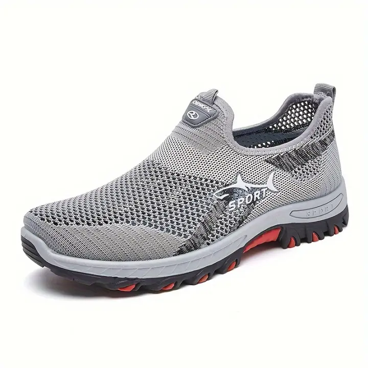 Zapatillas de malla transpirable para hombre, zapatos deportivos de suela baja de goma. - 1