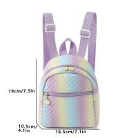 Mini Mochila pequeña de PU de gran capacidad, mochila de viaje acolchada gradiente, moda - details 3