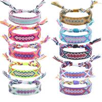 Pulsera de la Amistad tejida para hombre y mujer, brazalete de cuerda trenzada hecha a mano con borlas ajustables, 2 piezas - details 0
