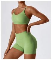Camisola Deportiva Sin Espalda Top de Deportes Ajustado para Mujeres Absorbente de Choques - details 8