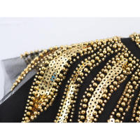 OUWU- Chaqueta Negra Con Cuentas Y Lentejuelas Exquisita De Lujo A La Moda Para Primavera, Chaqueta De Trabajo Para Oficina Para Mujer, Abrigo Con Un Botón - details 4
