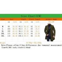 Nuevo abrigo para hombre, cortavientos, gabardina de Color sólido, prendas de vestir exteriores de otoño e invierno, cárdigan, chaqueta Masculina - details 2